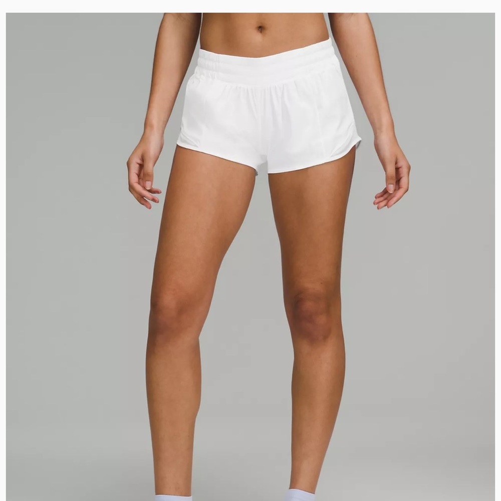 White Hottie Hot Shorts low rise  2.5 inch